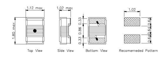 Surface Mount Wire Wound Inductor Shapes and Dimensions